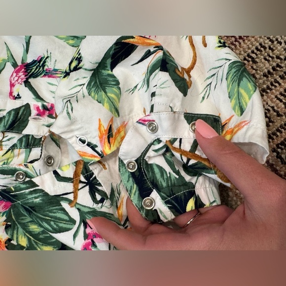 Janie and Jack Hawaiian Infant Onsie Collared Tropical Print - Picture 5 of 5